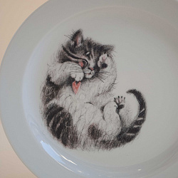 Тарелка 20 см "Котенок. Любить."